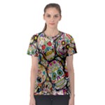 Sugar Skull Collage All Over Print Sport T-shirt (Women)