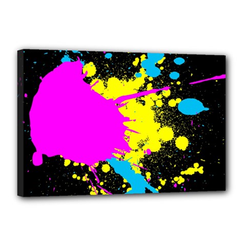Splatter Canvas 18  x 12  (Stretched) from ArtsNow.com