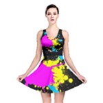 Splatter All Over Print Reversible Skater Dress