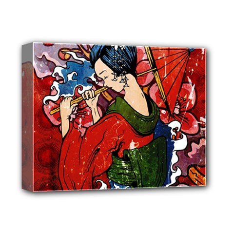 Geisha Deluxe Canvas 14  x 11  (Stretched) from ArtsNow.com