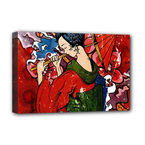 Geisha Deluxe Canvas 18  x 12  (Stretched) from ArtsNow.com