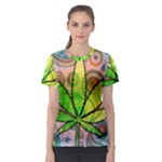 Ganja All Over Print Sport T-shirt (Women)