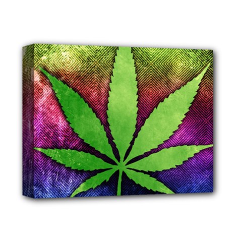 Pot Leaf Deluxe Canvas 14  x 11  (Stretched) from ArtsNow.com