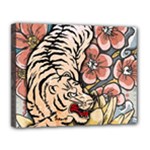 White Tiger Canvas 14  x 11  (Stretched)