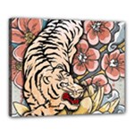 White Tiger Canvas 20  x 16  (Stretched)