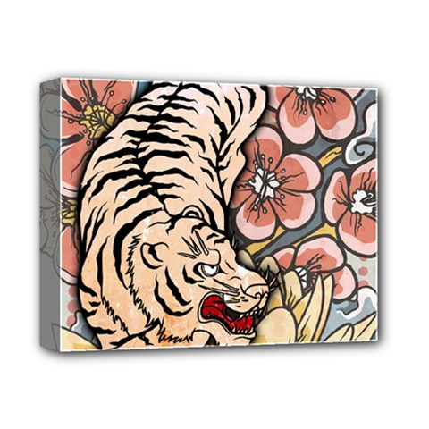 White Tiger Deluxe Canvas 14  x 11  (Stretched) from ArtsNow.com