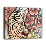 White Tiger Deluxe Canvas 20  x 16  (Stretched)