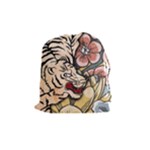 White Tiger Drawstring Pouch (Medium)