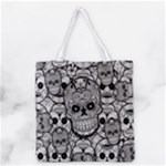 Sugar Skulls   Black And White All Over Print Grocery Tote Bag