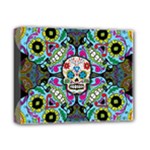 Sugar Skulls   Spiral Deluxe Canvas 14  x 11  (Stretched)