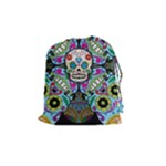 Sugar Skulls   Spiral Drawstring Pouch (Medium)