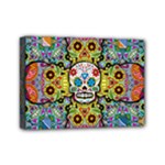 Sugar Skulls   Patterned Mini Canvas 7  x 5  (Stretched)