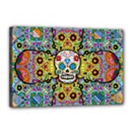 Sugar Skulls   Patterned Canvas 18  x 12  (Stretched)