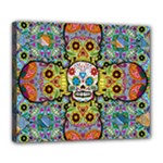 Sugar Skulls   Patterned Deluxe Canvas 24  x 20  (Stretched)