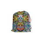 Sugar Skulls   Patterned Drawstring Pouch (Small)