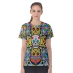 Sugar Skulls   Patterned All Over Print Coolmax Tee (Women)