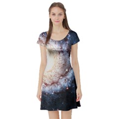 Short Sleeve Skater Dress Front Short Sleeve Skater Dress Front