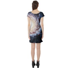Short Sleeve Skater Dress Back Short Sleeve Skater Dress Back