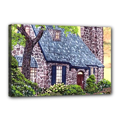 Essex Lighthouse   Ave Hurley   Pillow Canvas 18  x 12  (Stretched) from ArtsNow.com