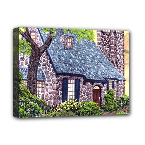 Essex Lighthouse   Ave Hurley   Pillow Deluxe Canvas 16  x 12  (Stretched)  from ArtsNow.com
