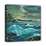 Hobsons  Lighthouse - Ave Hurley -  Mini Canvas 8  x 8  (Stretched)