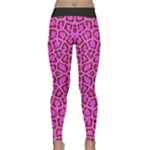 Florescent Pink Animal Print  Yoga Leggings 