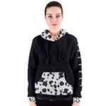 Lotus Wear Black & White Women s Zipper Hoodie