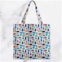 Zipper Grocery Tote Bag 