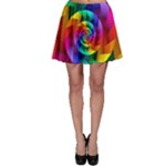 Psychedelic Rainbow Spiral Skater Skirt