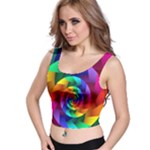 Psychedelic Rainbow Spiral  Crop Top