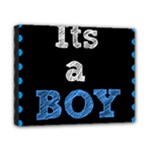 Its A Boy Black Canvas 10  x 8  (Stretched)