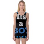 Its A Boy Black One Piece Boyleg Swimsuit