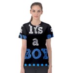 Its A Boy Black Women s Sport Mesh Tee
