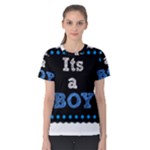 Its A Boy Black Women s Cotton Tee