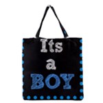 Its A Boy Black Grocery Tote Bag