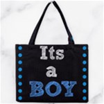 Its A Boy Black Mini Tote Bag