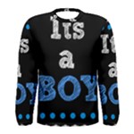 Its A Boy Black Men s Long Sleeve T-shirt