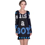 Its A Boy Black Long Sleeve Nightdress