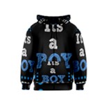 Its A Boy Black Kids Zipper Hoodie