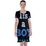 Its A Boy Black Short Sleeve Nightdress