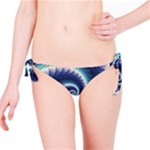 Purple & Aqua Spiral Fractal  Bikini Bottom