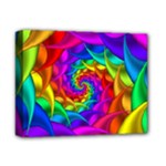 Psychedelic Rainbow Spiral Deluxe Canvas 14  x 11  (Stretched)