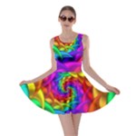 Psychedelic Rainbow Spiral Skater Dress