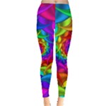 Psychedelic Rainbow Spiral Leggings 
