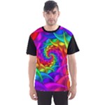 Psychedelic Rainbow Spiral Men s Sport Mesh Tee