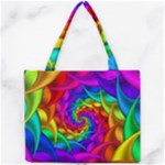 Psychedelic Rainbow Spiral Mini Tote Bag