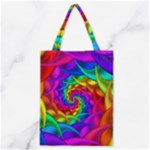 Psychedelic Rainbow Spiral Classic Tote Bag