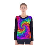 Psychedelic Rainbow Spiral Women s Long Sleeve T-shirt