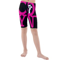 Kids  Mid Length Swim Shorts 