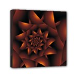 Burnt Orange Dark Spiral Fractal  Mini Canvas 6  x 6  (Stretched)